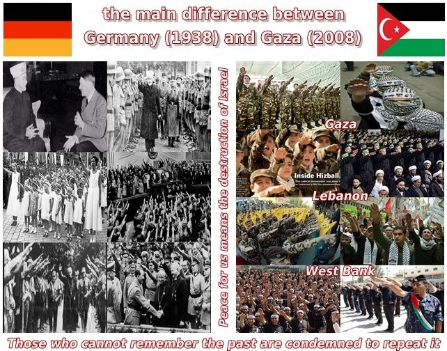 the main difference between Germany (1938) and Gaza (2008) - those who cannot remember the past are condemned to repeat it