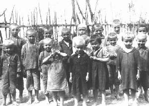 Young holocaust survivors in the
kibbutz